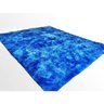 Tapete Saturs Shaggy Pelo Alto Mesclado Azul - 150 x 200cm Tapete para Sala e Quartos - 1