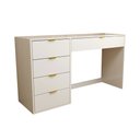 Ver imagem 3 de Mesa Escrivaninha Life 5 Gavetas Off White - Panorama Móveis