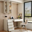 Ver imagem 2 de Mesa Escrivaninha Life 5 Gavetas Off White - Panorama Móveis