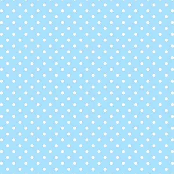 Papel de Parede Lavável Bolinhas Brancas de Fundo Azul 12m - 1