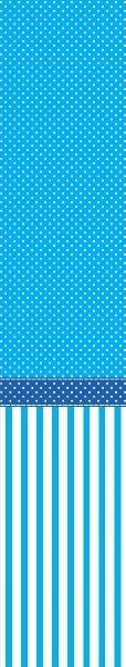 Papel de Parede Adesivo Lavável Azul com Bolas Brancas 6m - 7