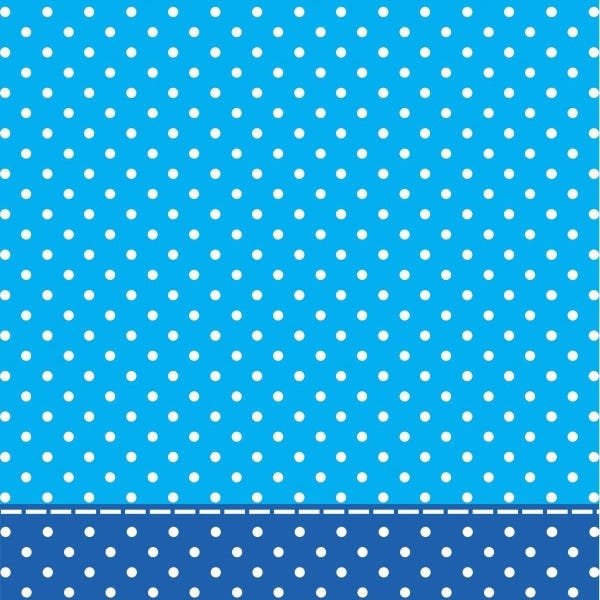 Papel de Parede Adesivo Lavável Azul com Bolas Brancas 6m - 1