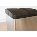 Ver imagem 3 de Lixeira Twins Inox 2 Compartimentos com Amortecedor 30 Litros - Jolitex - 30 Litros