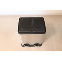 Ver imagem 6 de Lixeira Twins Inox 2 Compartimentos com Amortecedor 30 Litros - Jolitex - 30 Litros