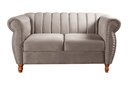 Ver imagem 1 de Namoradeira Decorativa Chesterfield Sofá Realeza Vintage - Veludo Capuccino