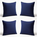 Ver imagem 1 de Kit 4 Almofadas Decorativas 42cm Suede Fofinha Lisa Sofá Cor:azul Marinho