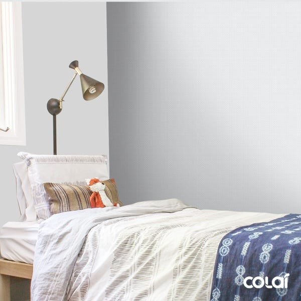 Papel de Parede Lavável Bolinhas com Fundo Cinza 6m - 3