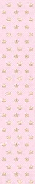 Papel de Parede Adesivo Lavável Coroa com Fundo Rosa 9m - 7