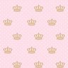 Papel de Parede Adesivo Lavável Coroa com Fundo Rosa 9m - 1