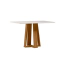 Ver imagem 3 de Conjunto Sala de Jantar Mesa Rubi 120x80 com 4 Cadeiras Ana Ype/off White/veludo Nude - Nc