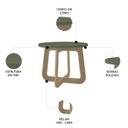 Ver imagem 3 de Mesa Centro Redonda 65cm para Sala Mdf Rexxar Menta/carvalho A09 - Mpozenato
