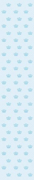 Papel de Parede Adesivo Lavável Coroa Azul Bebê 9m - 7