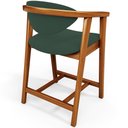 Ver imagem 7 de Kit 05 Banquetas Baixa para Cozinha Sala Jantar Bancada Cecília L02 Suede Verde Musgo - Lyam Decor