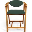 Ver imagem 3 de Kit 05 Banquetas Baixa para Cozinha Sala Jantar Bancada Cecília L02 Suede Verde Musgo - Lyam Decor