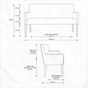 Ver imagem 3 de Namoradeira Decorativa Joy Base Fixa 02 Lugares 140cm Corano Creme - Nexta Casa