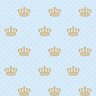 Papel de Parede Adesivo Lavável Coroa com Fundo Azul 18m - 1