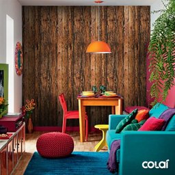 Papel de Parede Adesivo Lavável Madeira Bruta 15m - 4