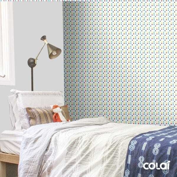 Papel de Parede Adesivo Lavável Mini Bolas Coloridas 3m - 3