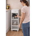Ver imagem 4 de Balcão Compacto e Versátil Viena Home 1 Porta 1 Gaveta Fundo em Mdf:branco