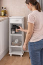 Ver imagem 4 de Balcão Compacto e Versátil Viena Home 1 Porta 1 Gaveta Fundo em Mdf:branco