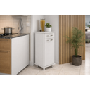 Ver imagem 1 de Balcão Compacto e Versátil Viena Home 1 Porta 1 Gaveta Fundo em Mdf:branco