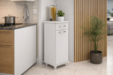 Ver imagem 1 de Balcão Compacto e Versátil Viena Home 1 Porta 1 Gaveta Fundo em Mdf:branco