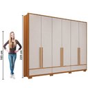 Ver imagem 5 de Guarda Roupas Casal 6 Portas 3 Gavetas Espanha Madeirado / Off White Notável