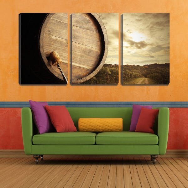 Quadro Decorativo 80x140 rolha e barril antigo - 1