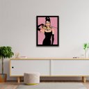 Ver imagem 2 de Quadro Audrey Hepburn Bonequinha de Luxo Rosa 33x24cm - com vidro:Madeira branca