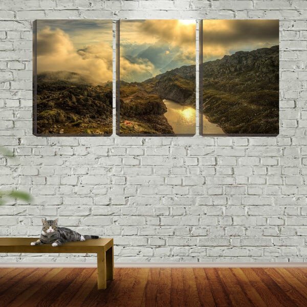 Quadro Decorativo 80x140 serração sobre montanha - 2