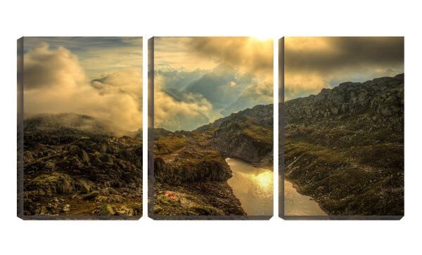 Quadro Decorativo 80x140 serração sobre montanha - 1