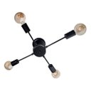 Ver imagem 2 de Lustre De Braço Para 04 Lâmpadas - Ideal Para Sala Quarto na cor preto - Modelo Sputinik