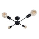 Ver imagem 1 de Lustre De Braço Para 04 Lâmpadas - Ideal Para Sala Quarto na cor preto - Modelo Sputinik