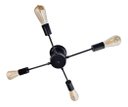 Ver imagem 3 de Lustre De Braço Para 04 Lâmpadas - Ideal Para Sala Quarto na cor preto - Modelo Sputinik