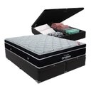 Ver imagem 1 de Cama Box Queen Preto Baú Ortobom Elegant Molas Ensacadas