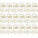 Ver imagem 1 de Kit 18 Banquetas Média Allegra 66cm Design Cozinha/bancada - Nude