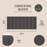 Cabeceira Queen 160x60 Cama Box Modulada Reta Linho Chumbo - 2