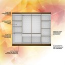 Ver imagem 4 de Guarda Roupa Casal Mariah 8 Portas Boreal - Moveis Arapongas Boreal