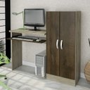 Ver imagem 1 de Mesa para Computador com Armário Irlanda Atualle Móveis 2 Portas 121cm