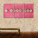 Ver imagem 2 de Quadro Decorativo 80x140 i love you na parede