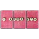 Ver imagem 1 de Quadro Decorativo 80x140 i love you na parede