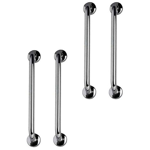 Barra de Apoio 70cm Aço Inox Kit 4 Unidades Acessibilidade Criança Idoso Gestante Deficiente Banheir