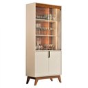 Ver imagem 1 de Cristaleira Paraty 4 Portas Off White/canela - Mobler