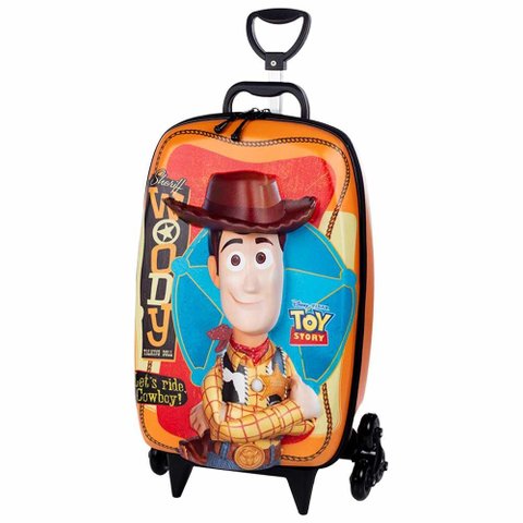 Mochila 3d de Rodinhas Infantil - Toy Story - Xerife Woody - Maxtoy