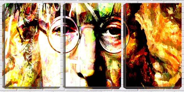 Quadro Decorativo 80x140 John lennon arte abstrata - 1