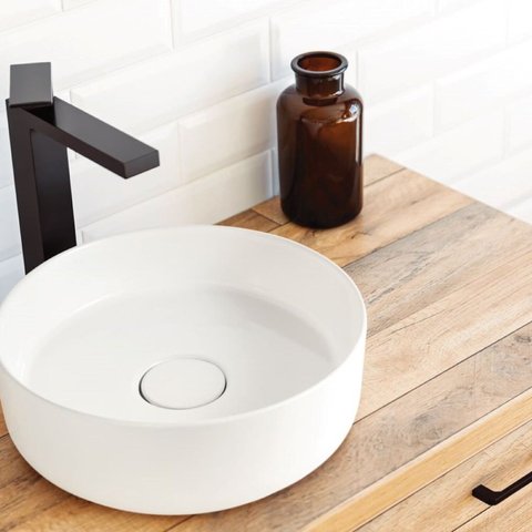 Cuba de Apoio Redonda 35cm em Cerâmica Ica2700 Icasa