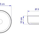 Ver imagem 3 de Cuba de Apoio Redonda 35cm em Cerâmica Ica2700 Icasa