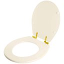Ver imagem 2 de Assento Sanitário Soft Close Avalon Bone para Vaso Ideal Standard com Ferragem Dourada