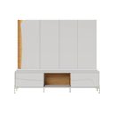 Ver imagem 5 de Painel TV 65" Bancada 2 Portas 220cm de Correr Pés Metálicos Samira C04 - D'Rossi