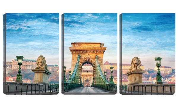 Quadro Decorativo 80x140 portal sobre ponte de pedra - 1